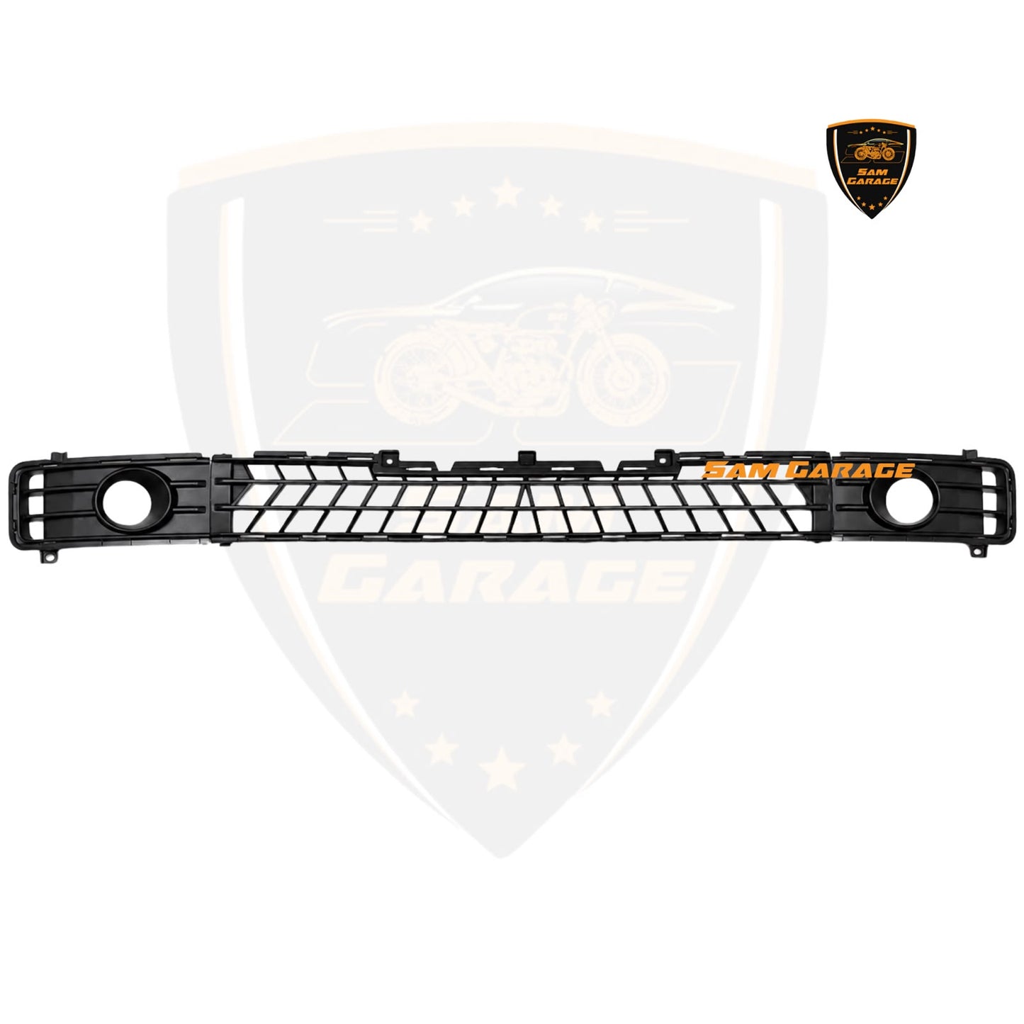 Hyundai Venue 2022 Front Grille with 3-Inch Projector Fog Lamp Bracket Set | Premium ABS Plastic | OEM Fit | Pair + Center Grille