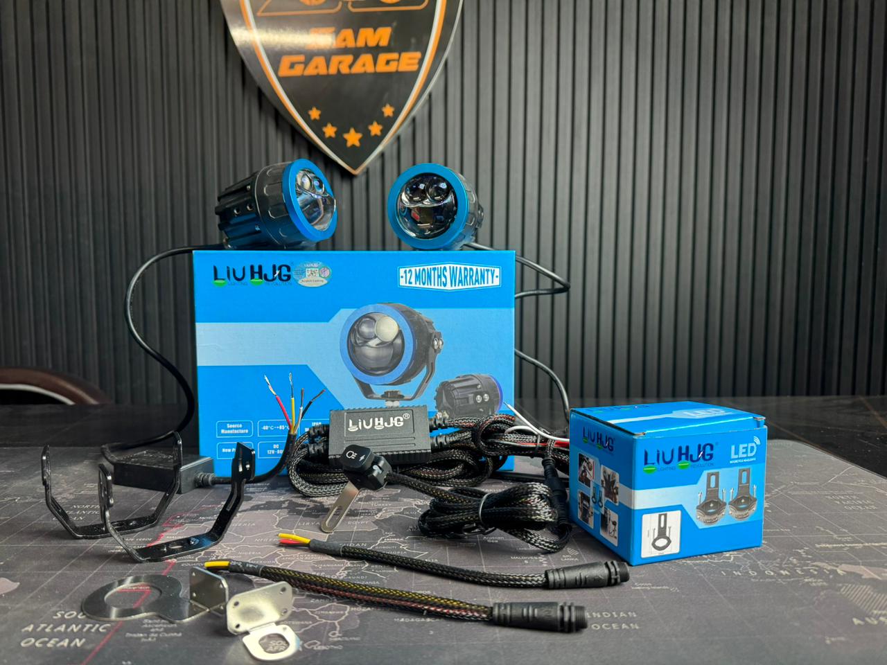 LiuHJG Terminator 2 – 100W Projector (2-Inch) with Wiring Harness & Heavy-Duty Leg Guard Clamp