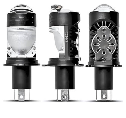H4 Projector Lens LED Headlight Bulb 50W  White Light with Red Devil Eye