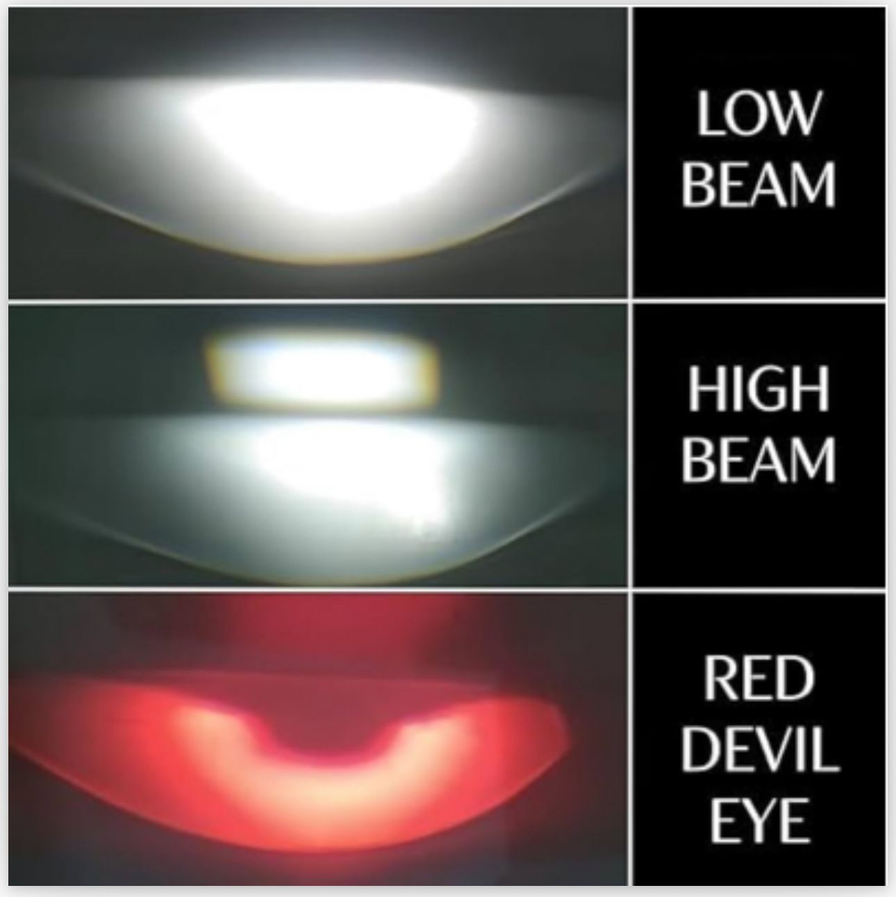 H4 Projector Lens LED Headlight Bulb 50W  White Light with Red Devil Eye