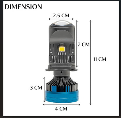 LIU HJG 250W White LED Headlight Bulb with H4 fitting, 12V,  (Pack of 2)