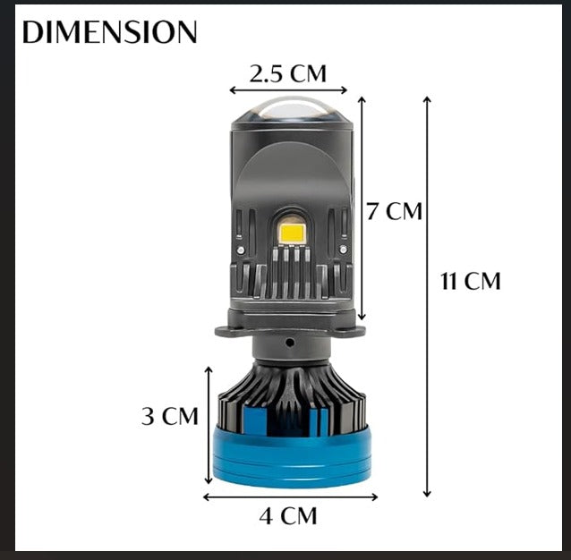 LIU HJG 250W White LED Headlight Bulb with H4 fitting, 12V,  (Pack of 2)