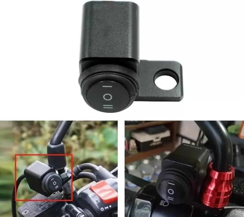 Motorcycle Mirror Mount On Off On switch SW105 for fog Lights
