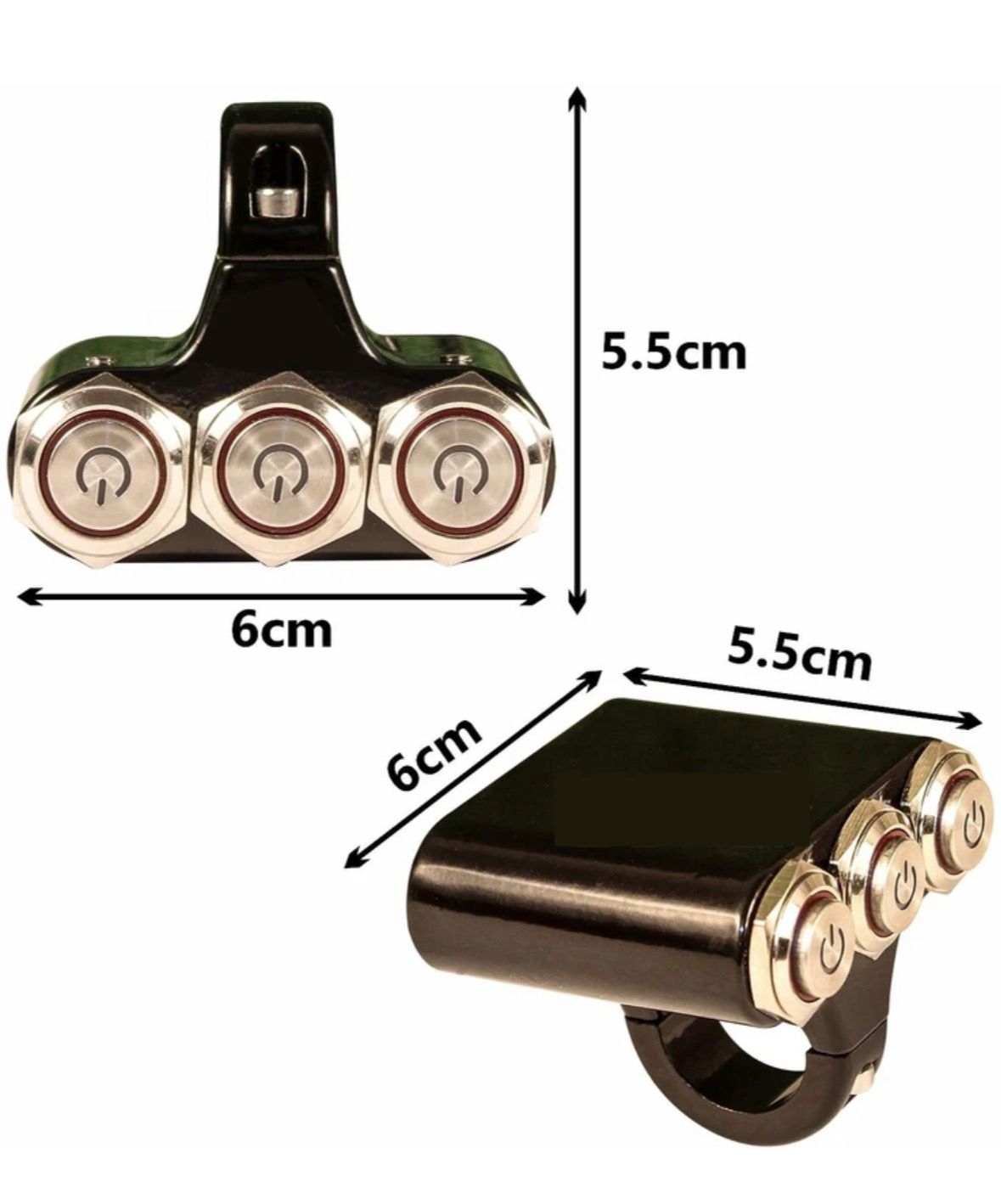 Product Name : Fog Light Switch Chrome CNC 3 way
