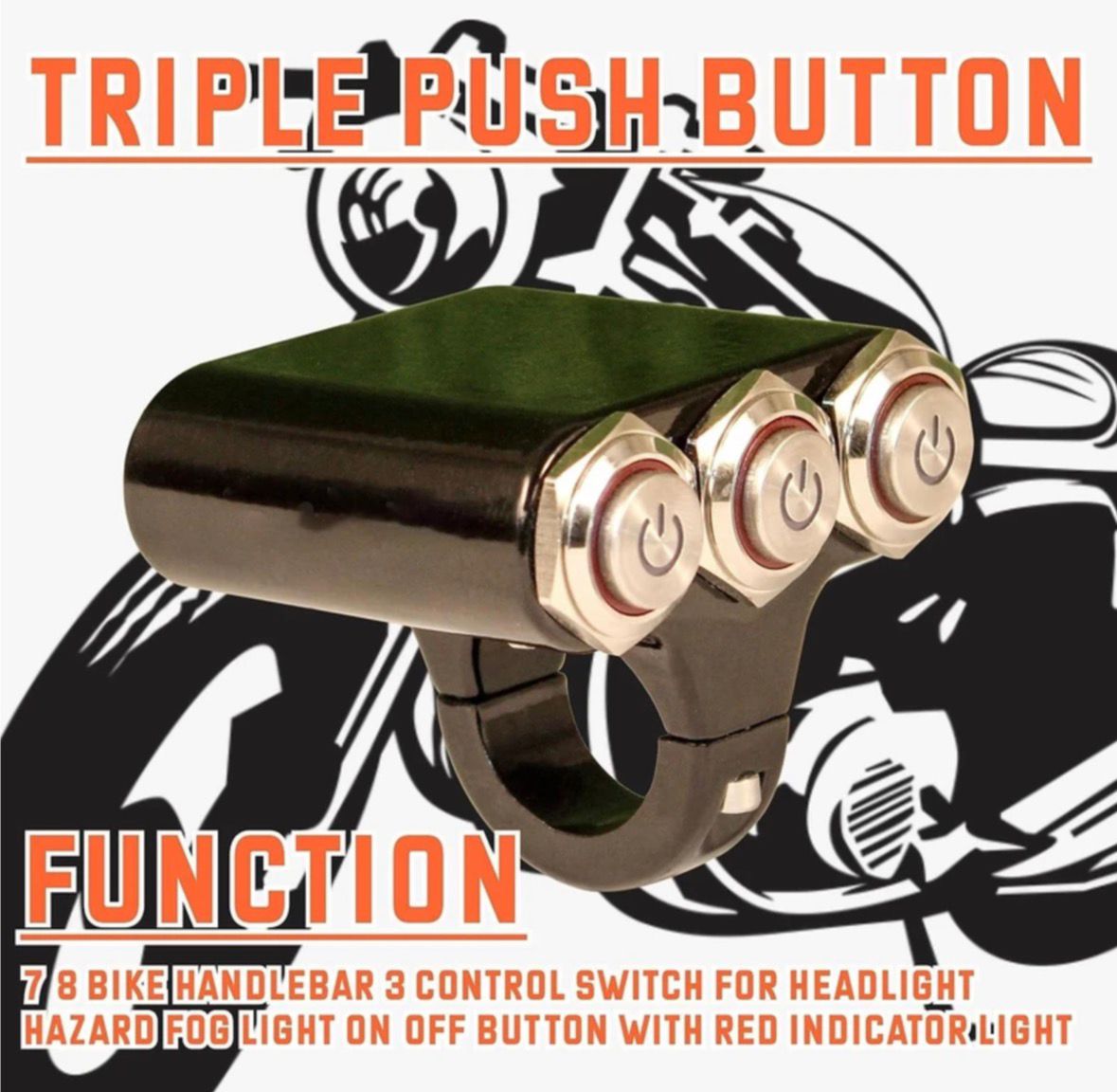 Product Name : Fog Light Switch Chrome CNC 3 way