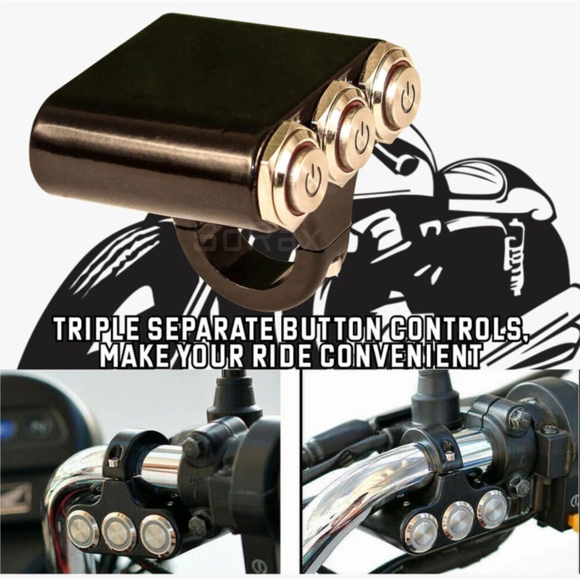 Product Name : Fog Light Switch Chrome CNC 3 way