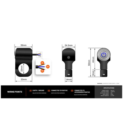Switch : 1 way switch (on-off)