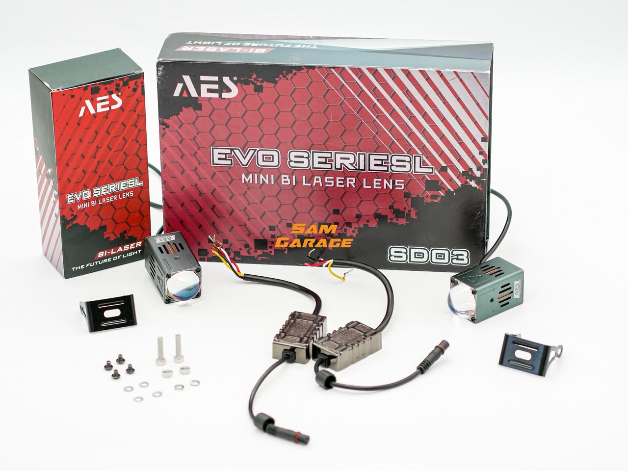 AES SD03 EVO Series – Mini Bi-Laser Projector Auxiliary Light (60W)