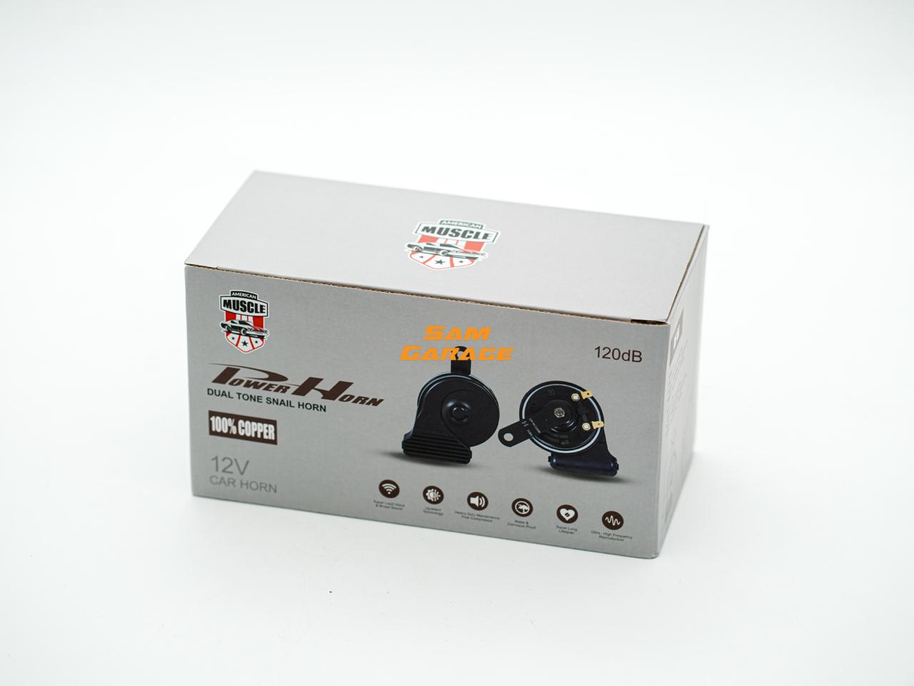 American Muscle 120dB Power Horn (100% Copper) – Universal for Cars & Bikes