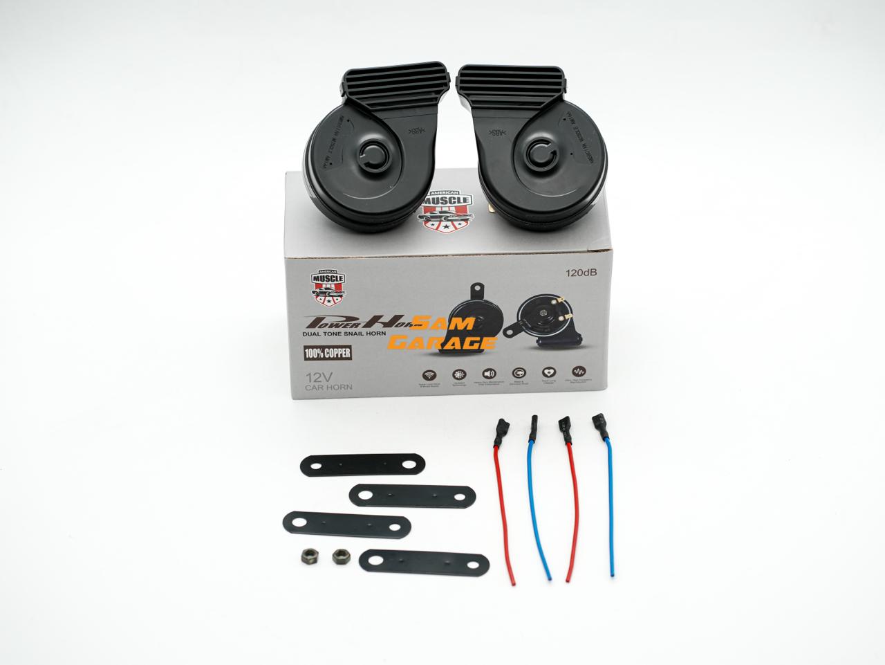 American Muscle 120dB Power Horn (100% Copper) – Universal for Cars & Bikes