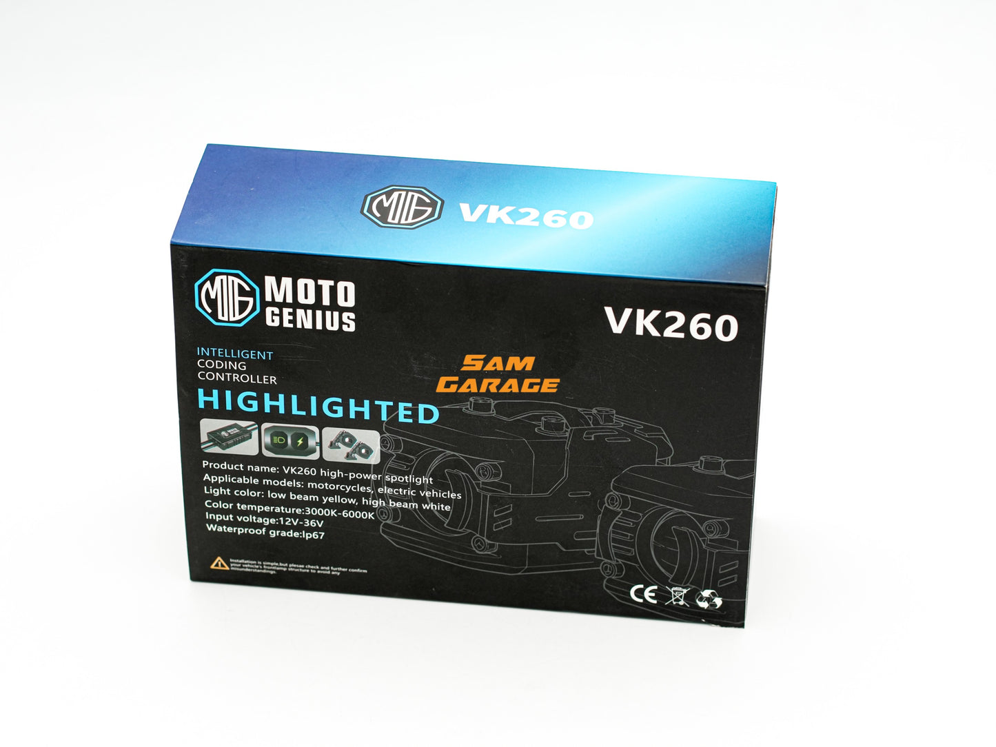 Moto Genius VK 260 Auxiliary Fog Lights