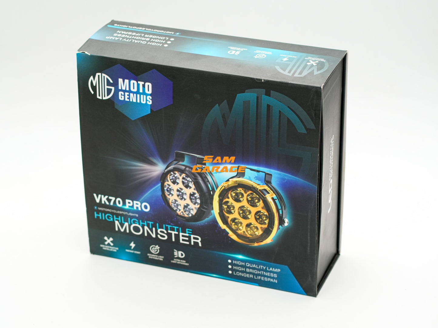 Moto Genius VK70 Pro Auxiliary Headlight (160W | 20,000 Lumens)