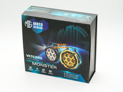 Moto Genius VK70 Pro Auxiliary Headlight (160W | 20,000 Lumens)