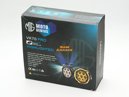 Moto Genius VK70 Pro Auxiliary Headlight (160W | 20,000 Lumens)