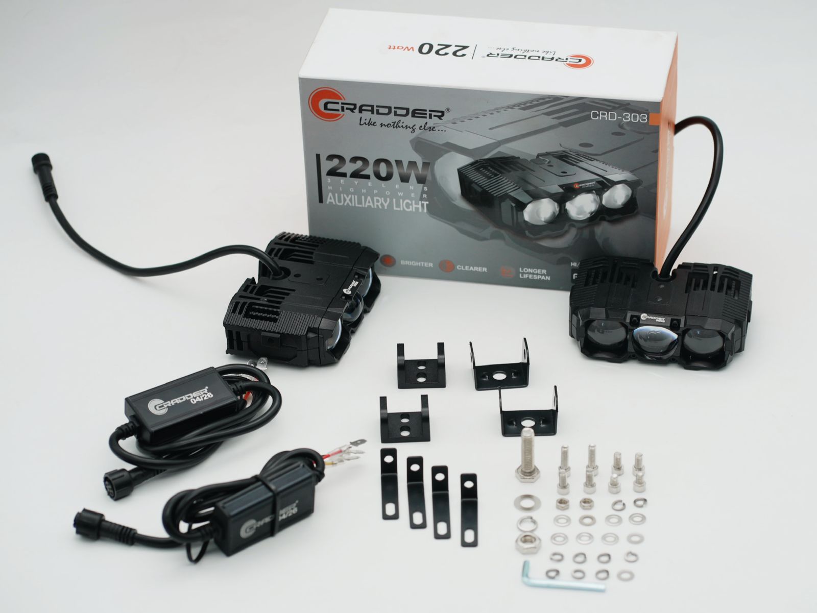 Cradder 303 Auxiliary Light – 220W High Power Dual Beam LED with Turbo Cooling