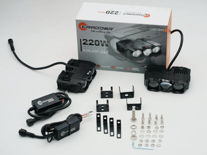 Cradder 303 Auxiliary Light – 220W High Power Dual Beam LED with Turbo Cooling