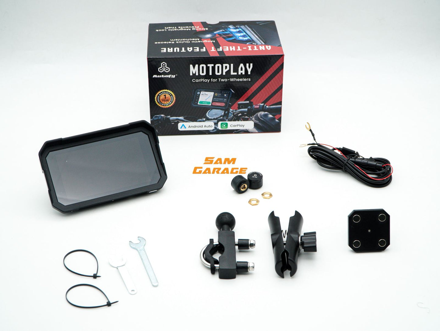 Autofy Motoplay Waterproof 5’ Inch Bike Navigation Carplay Screen - New Quick Detatchable Design