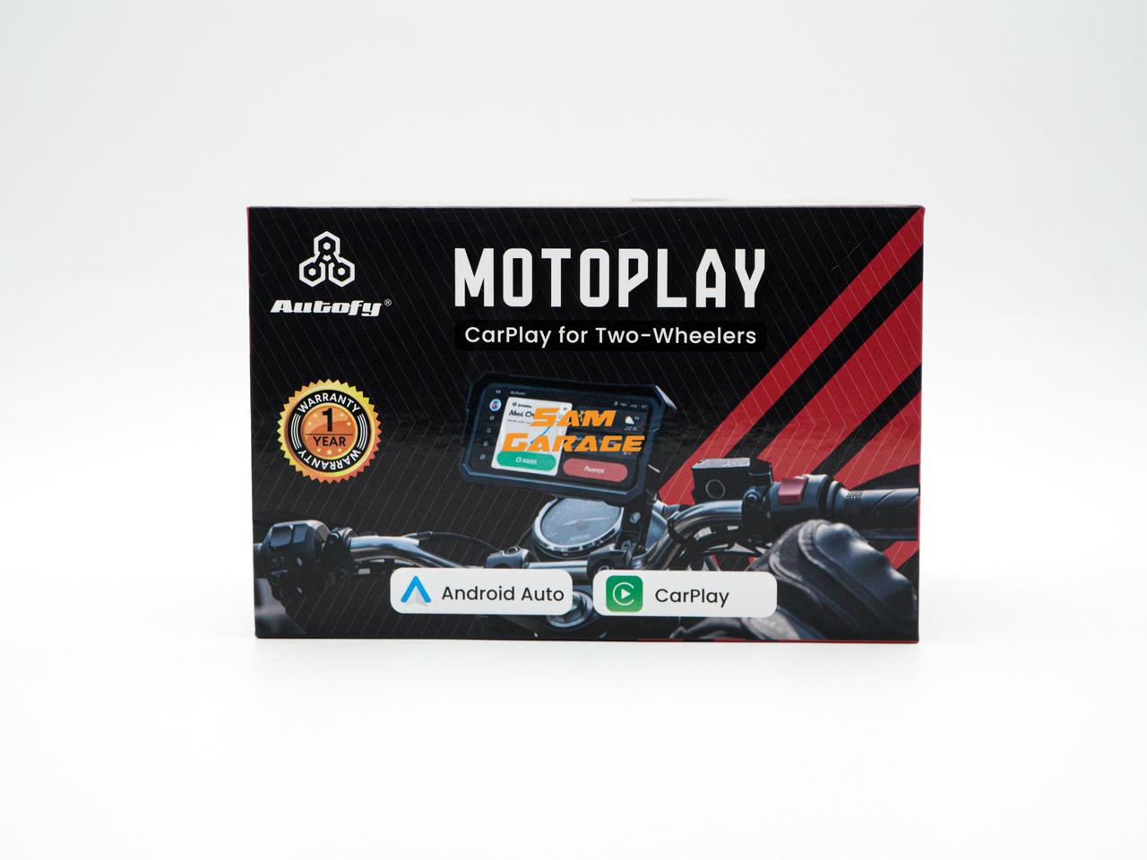 Autofy Motoplay Waterproof 5’ Inch Bike Navigation Carplay Screen - New Quick Detatchable Design