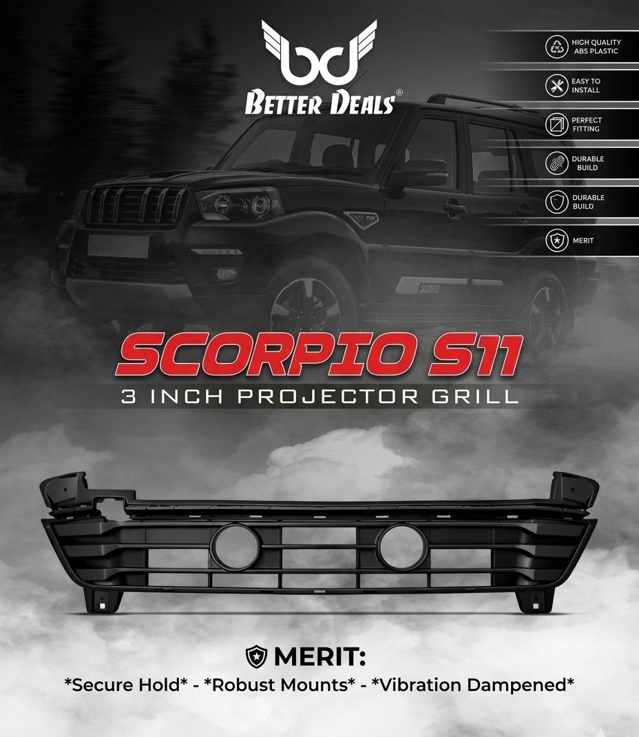 Mahindra Scorpio Classic 3-Inch Projector Fog Light Grille