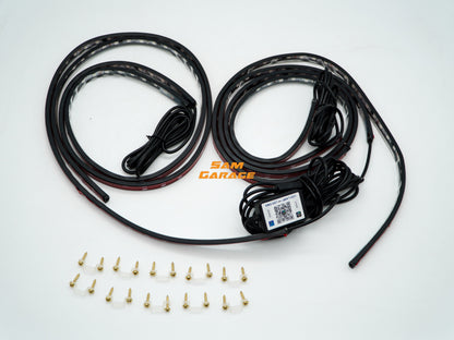 RGB LED Underbody Light Kit for Cars – App Controlled | Music Sync | Multi-Color Neon Glow | IP67 Waterproof