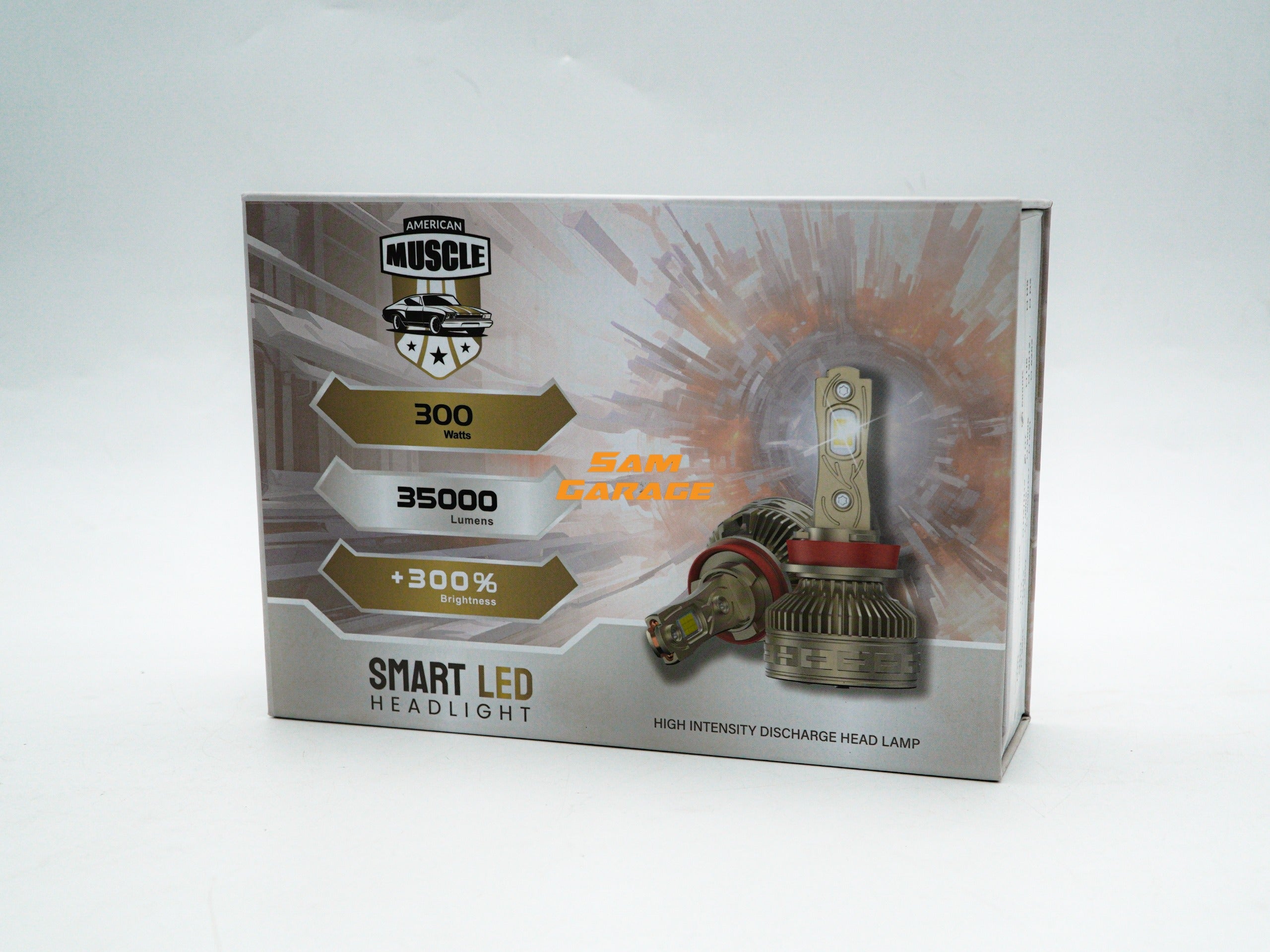 American Muscle LED Headlight – 300W | Warm White 6000K