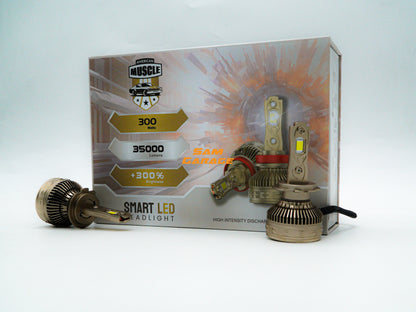American Muscle LED Headlight – 300W | Warm White 6000K