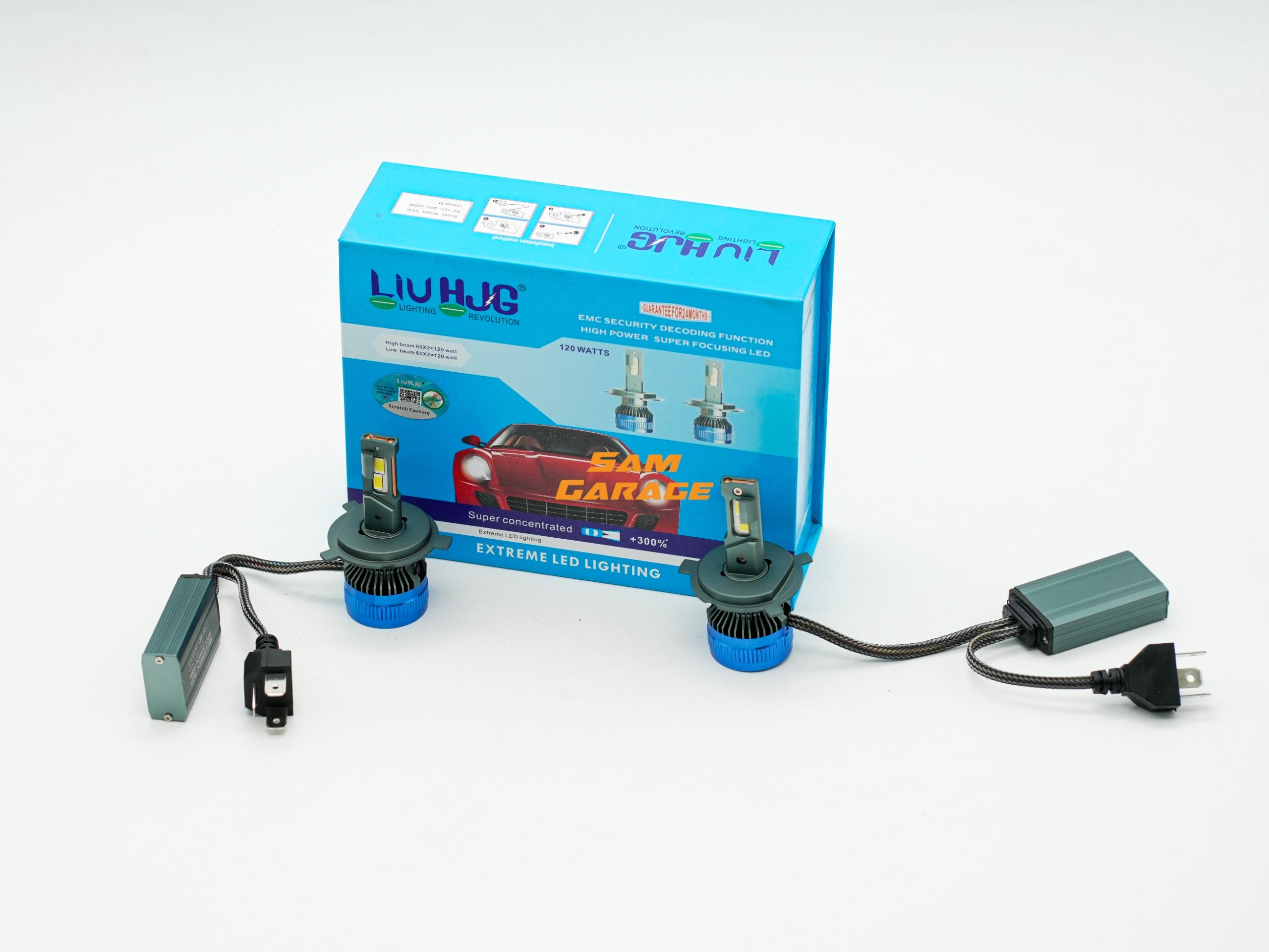 LIU HJG 120W Premium LED Headlight Bulb Kit (Pair)