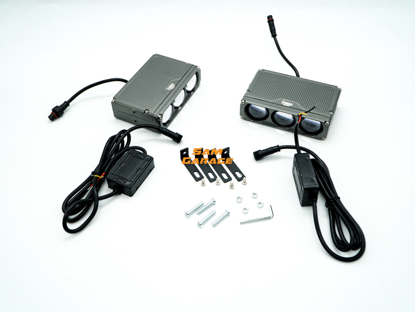 American Muscle Prisma 3 Laser Bi-LED Projector Lens (Pair) | 120W | Triple Color | Triple Laser | 1-Year Warranty