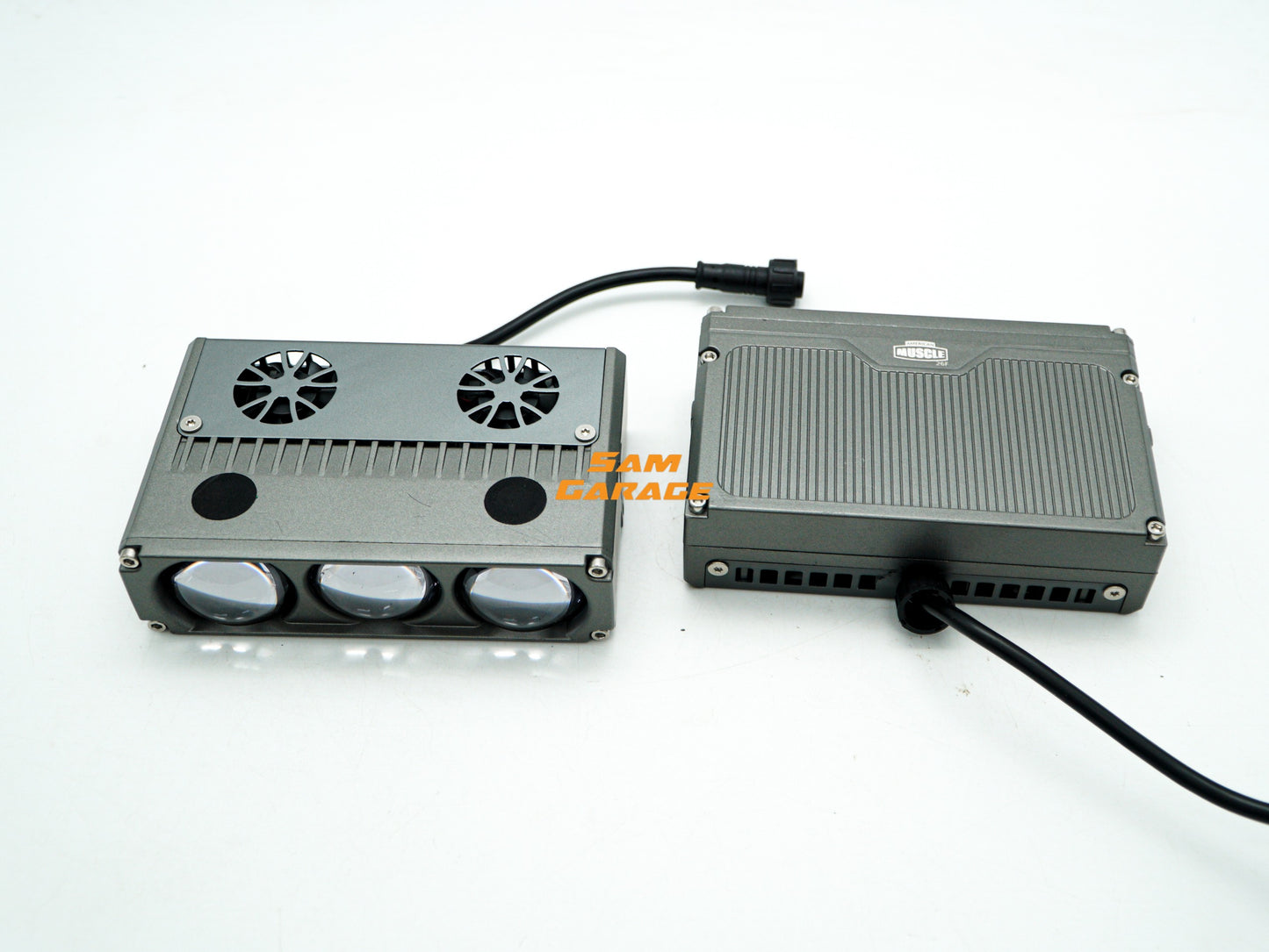 American Muscle Prisma 3 Laser Bi-LED Projector Lens (Pair) | 120W | Triple Color | Triple Laser | 1-Year Warranty
