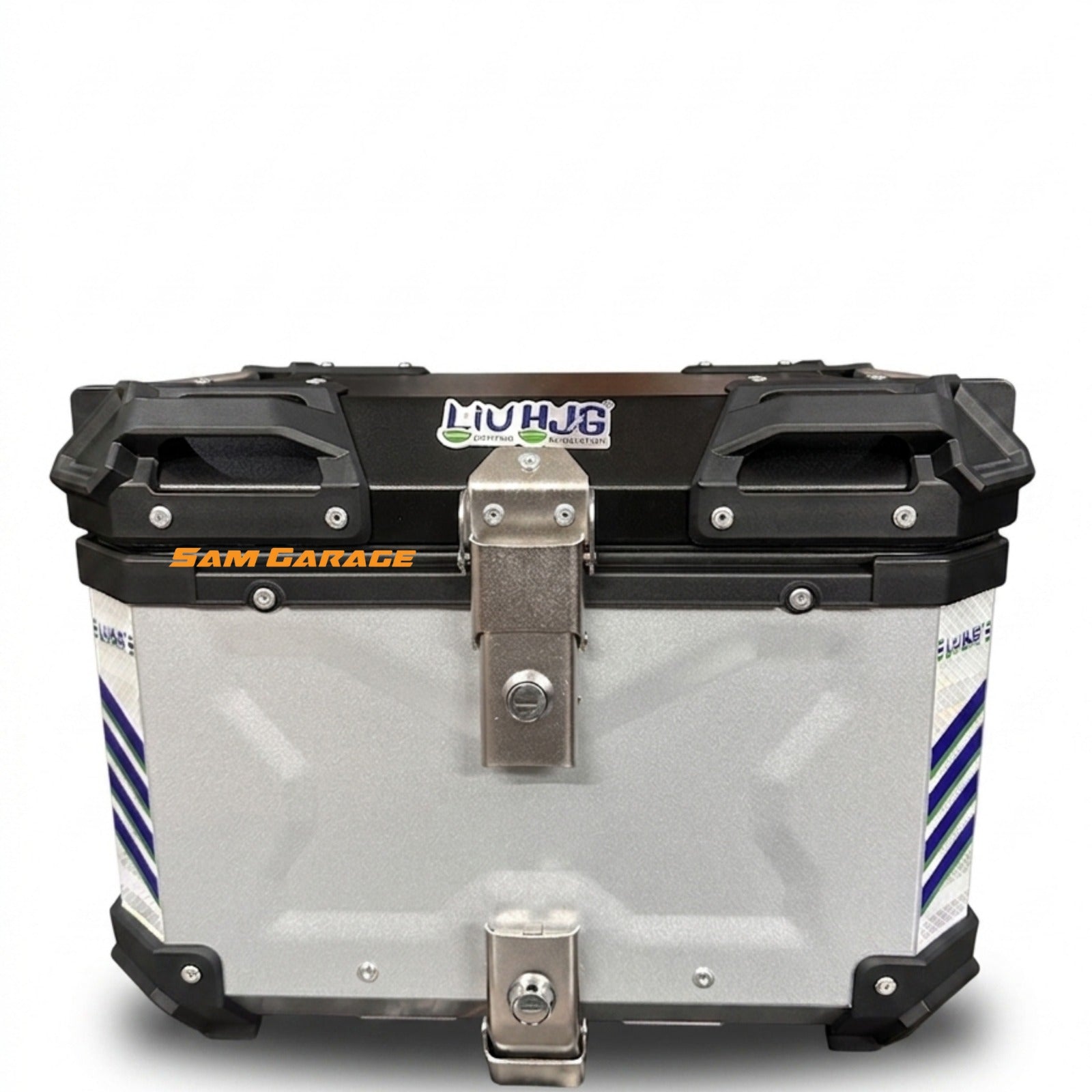 Liu Hjg silver colour Premium 45L Aluminum Alloy Motorcycle Top Box – Lightweight, Durable &amp; Water-Resistant