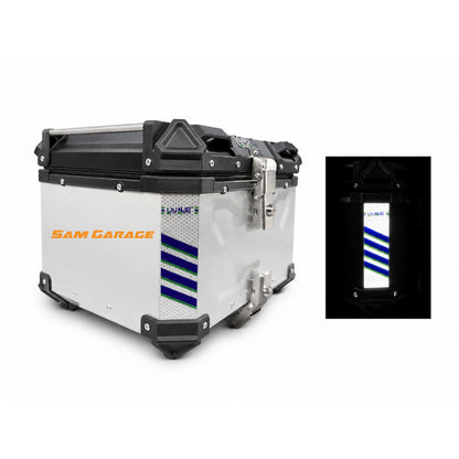 Liu Hjg silver colour Premium 45L Aluminum Alloy Motorcycle Top Box – Lightweight, Durable &amp; Water-Resistant