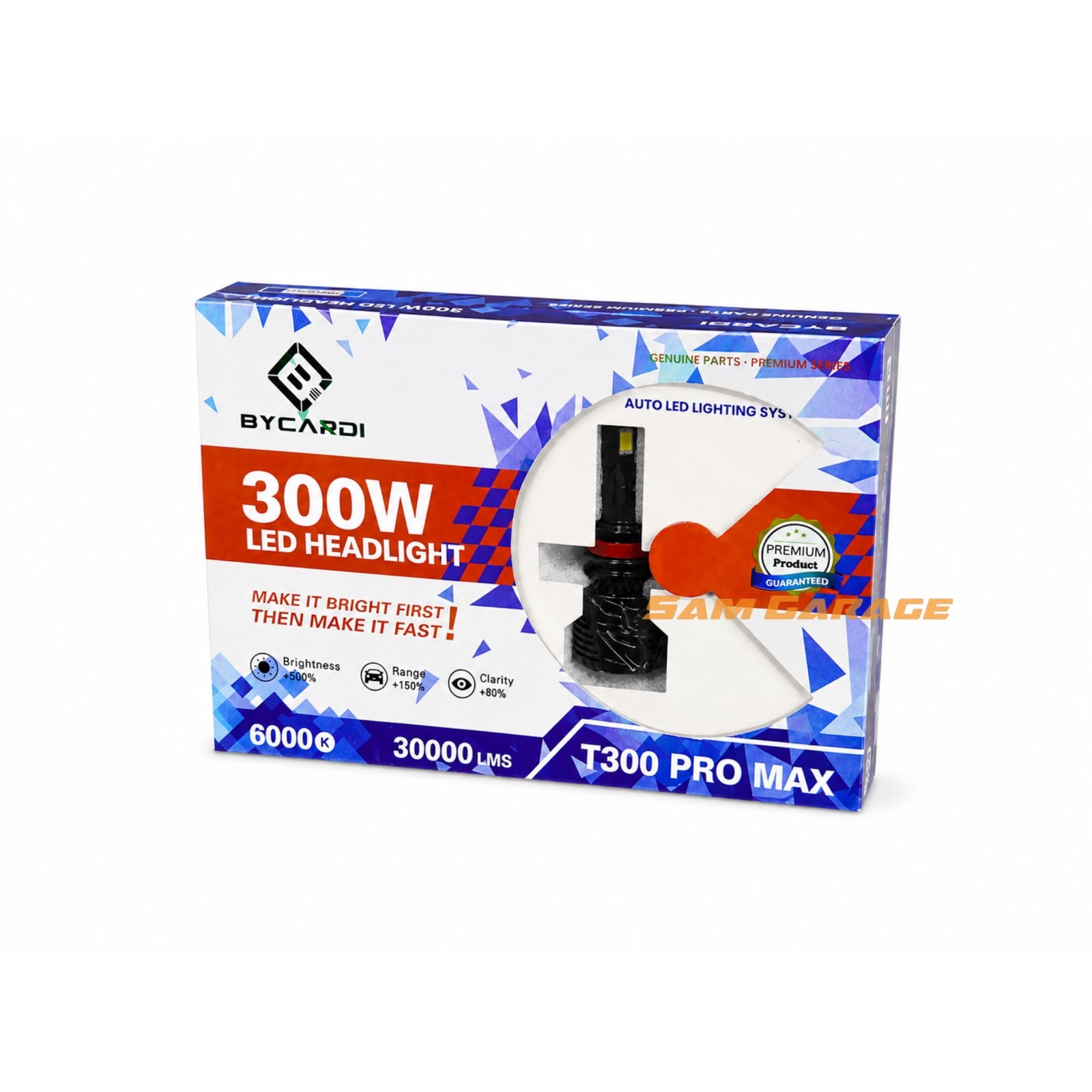 BYCARDI T300 PRO MAX 300W LED Headlight