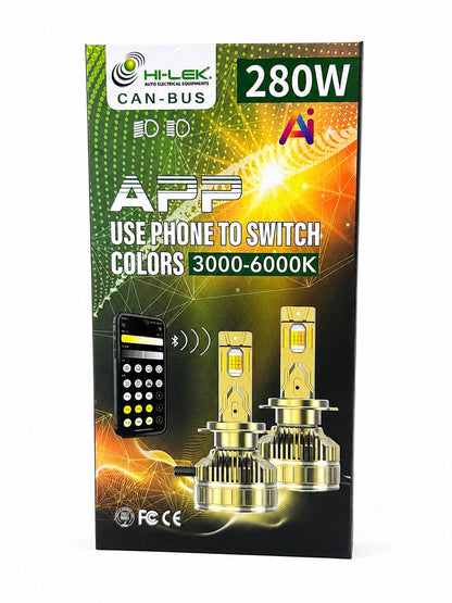 HI LAK R80 TRI-COLOR APP CONTROL LED HEADLIGHT