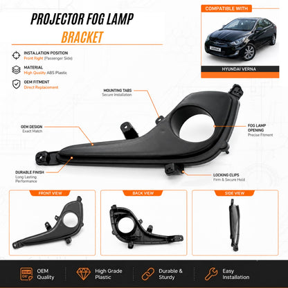Hyundai Verna Fluidic 2012 (3-Inch) Projector Fog Lamp Bracket&nbsp;