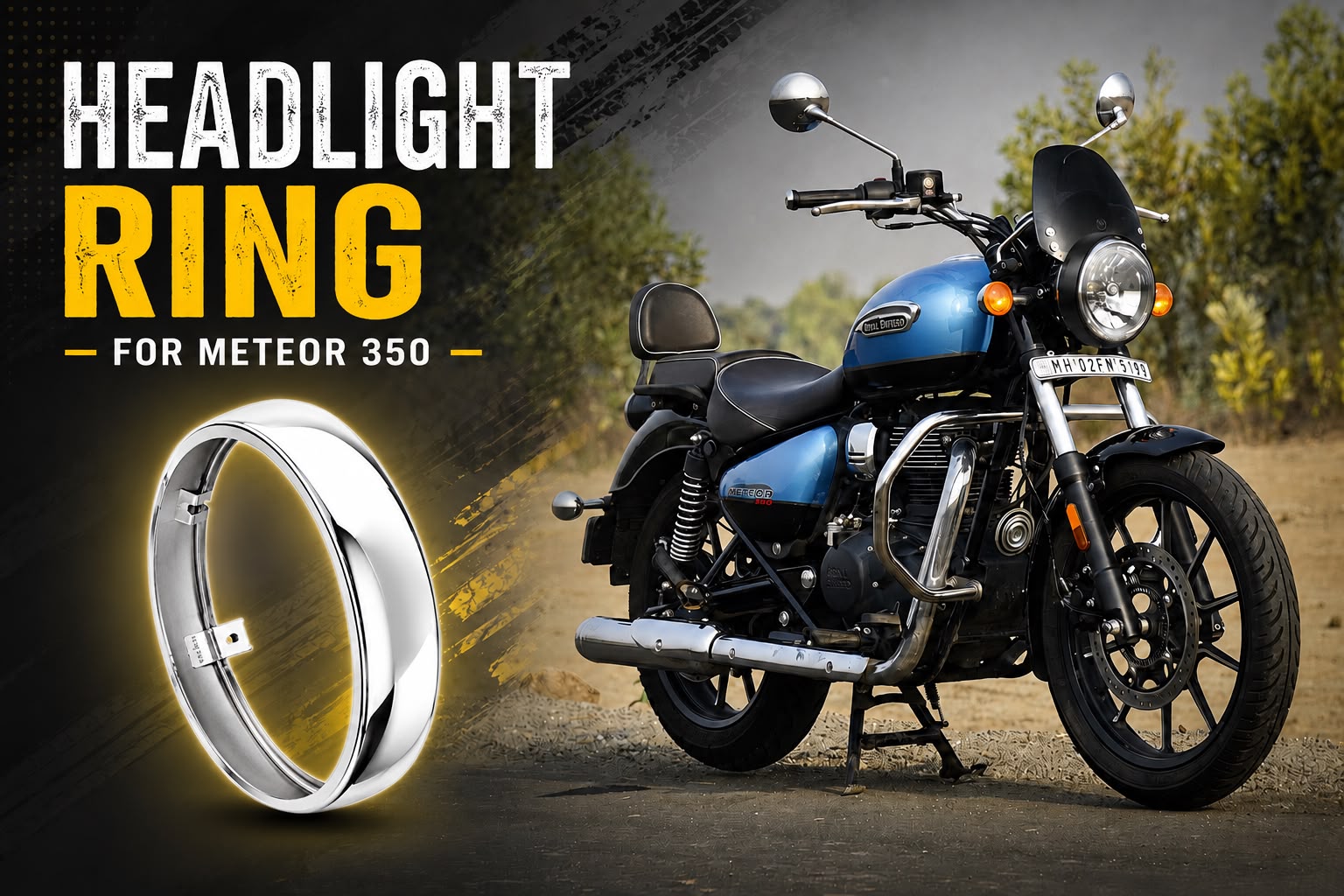 Headlight Chrome Ring for Royal Enfield Meteor 350