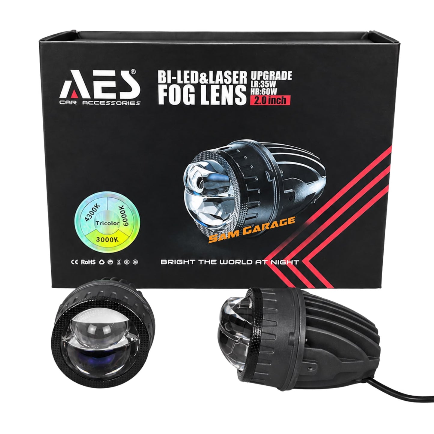 AES FX 2 (2-Inch) Tri-Color Laser Projector Lens (2026 Model) – 120W