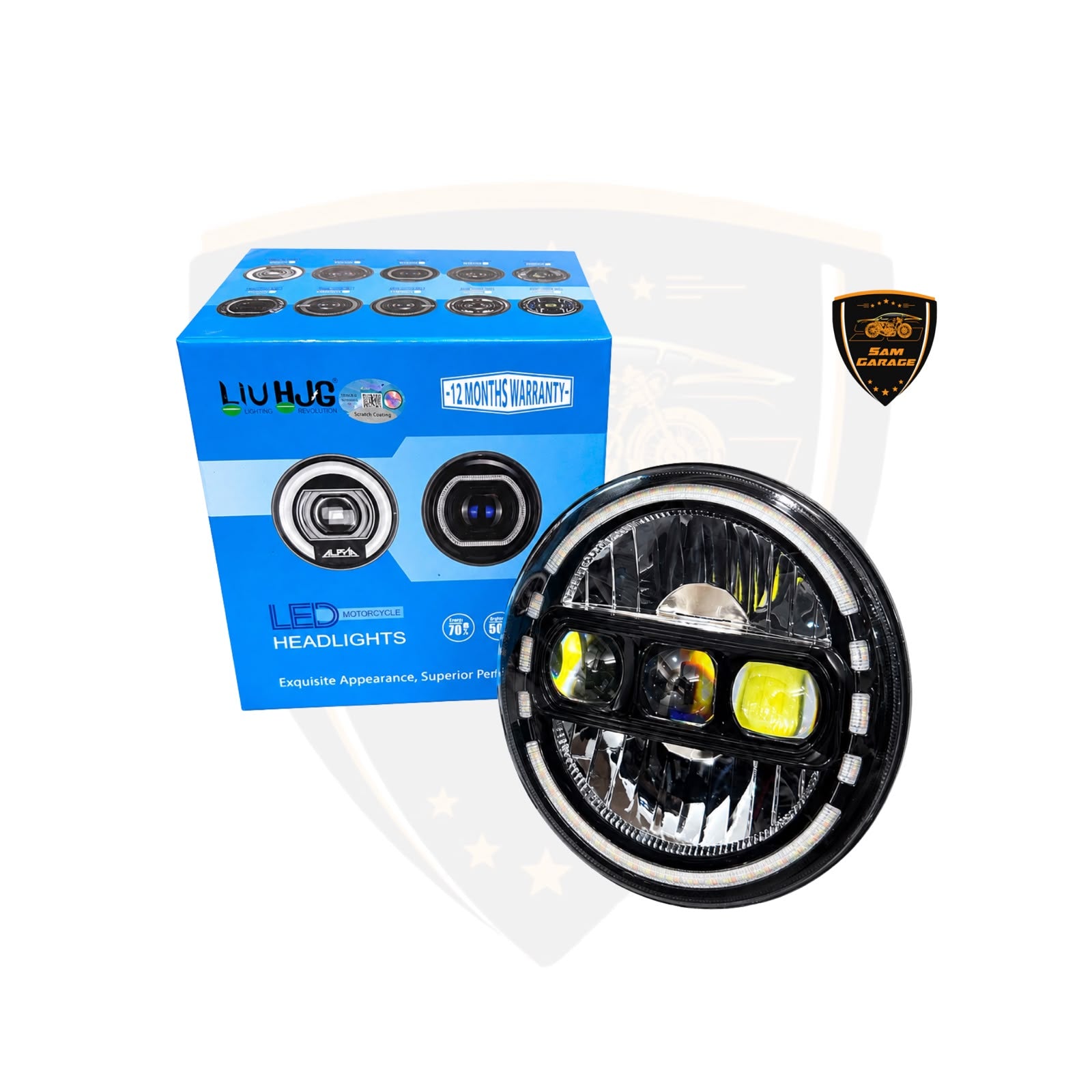 iu HJG Dragon C 235 ( 7-Inch ) Universal LED Projector Headlight