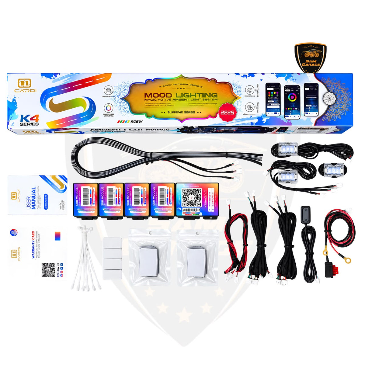 CARDI K4 (10 piece) RGB Ambient Lighting Kit&nbsp;