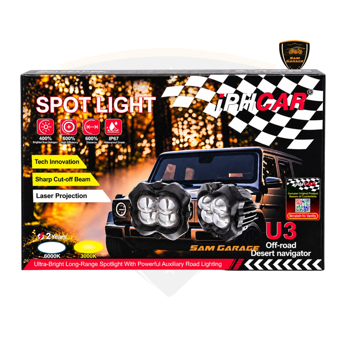 IPH U3 Heavy-Duty Auxiliary Light