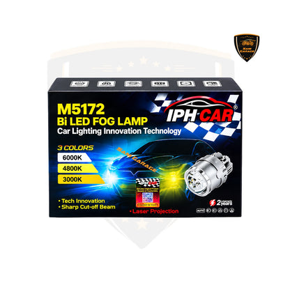 IPH Car M 5172 – 2-Inch Tri-Color Bi-LED Fog Light Projector