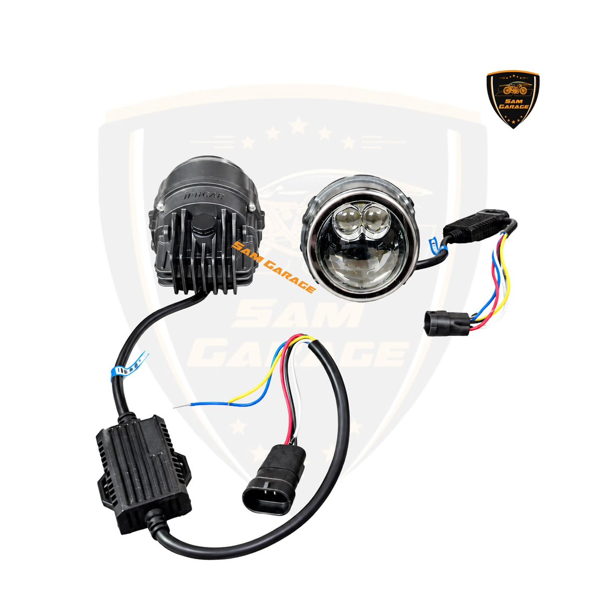 IPH Car M 5172 – 2-Inch Tri-Color Bi-LED Fog Light Projector