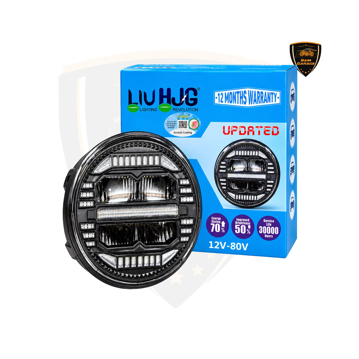 LIU HJG C 198 (7-Inch) LED Headlight – Advanced Projector Lighting