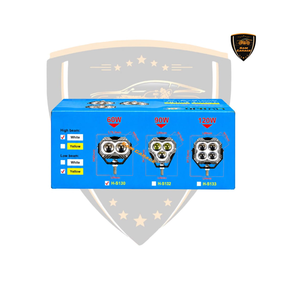 LIU HJG S 130 – RGB 2 LED Auxiliary Lights 60W