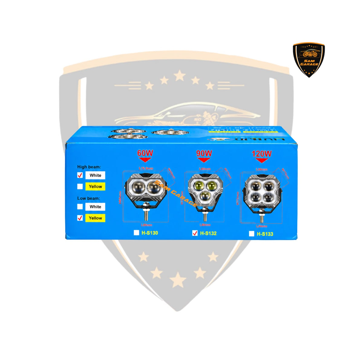 LIU HJG S 132 – RGB 3 LED Auxiliary Lights 120W